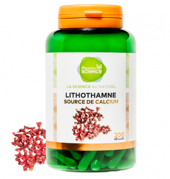 PHARMASCIENCE - Lithothamne source de calcium 200 gélules