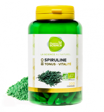 PHARMASCIENCE - Spiruline Bio - Tonus Vitalité 200 gélules