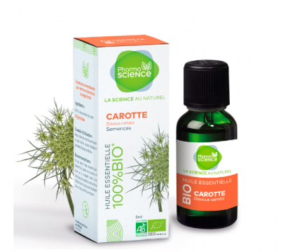 PHARMASCIENCE - Huile essentielle - Carotte bio daucus carota semences 5ml