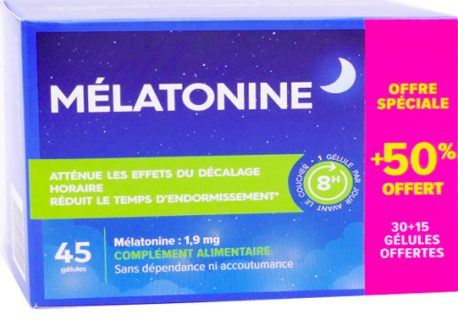 PHARMASCIENCE - Mélatonine 30 gélules + 15 offertes