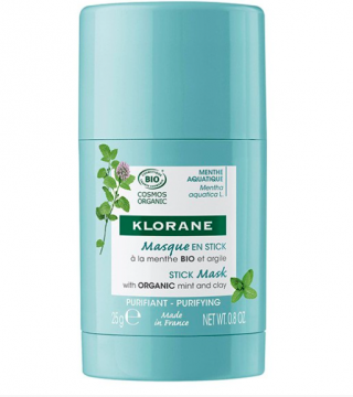 KLORANE - Menthe aquatique masque purifiant en stick bio 25g
