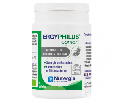 NUTERGIA - Ergyphilus Confort - Probiotiques Confort Intestinal 60 gélules