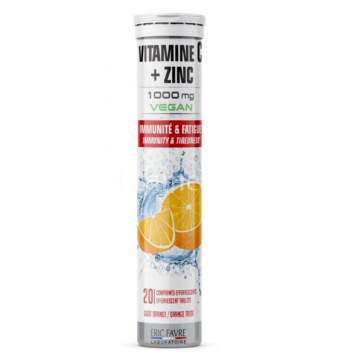ERIC FAVRE - Vitamine C 1000 mg + Zinc x20 comprimés