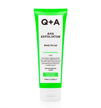 Q+A - AHA exfoliator body scrub 250ml