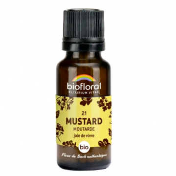 BIOFLORAL -  Fleur de Bach granules 21 Mustard - Moutarde Bio 19,5g