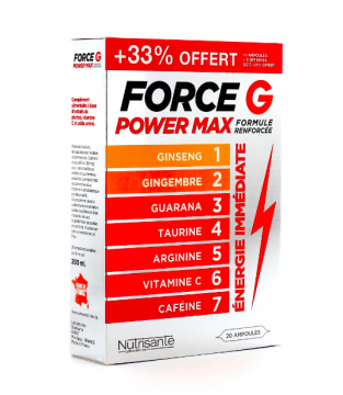 FORCE G - Power max formule renforcée 20 ampoules
