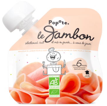POPOTE - Gourde jambon bio 60g