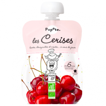 POPOTE - Gourde cerise bio 120g