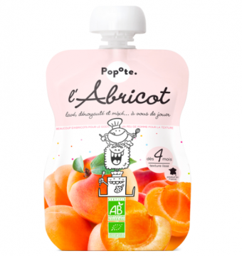 POPOTE - Gourde abricot bio 120g