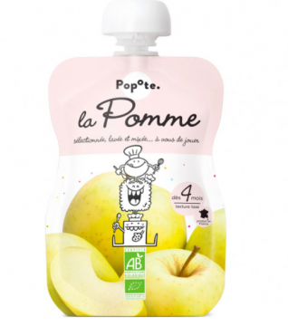 POPOTE - Gourde pomme lisse bio 120g