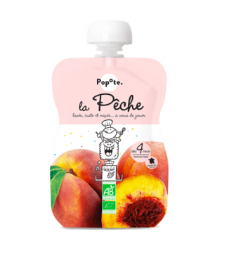POPOTE - Gourde peche bio 120g