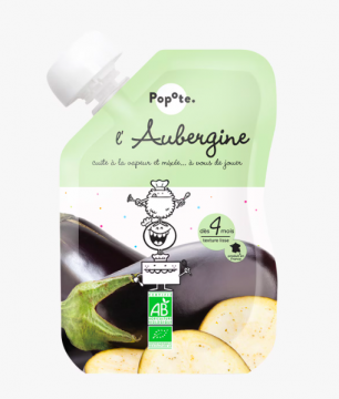POPOTE - Gourde aubergine bio 120g
