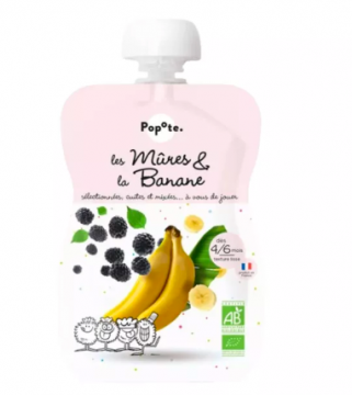POPOTE - Gourde les mûres et la banane 4/6 mois  120g