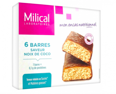 MILICAL - BARRES HP CHOCOLAT COCO