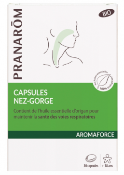 PRANAROM - Aromaforce - Capsules Nez-Gorge Bio 30 capsules