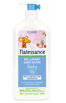 NATESSANCE - Gel lavant sans savon baby bio 500ml