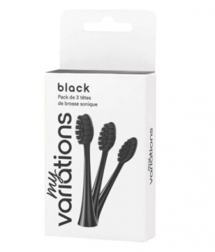 MY VARIATIONS - Pack 3 têtes de brosse à dents Onyx-Black