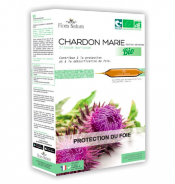 FLORA NATURA - Chardon marie bio 20 ampoules protection du foie