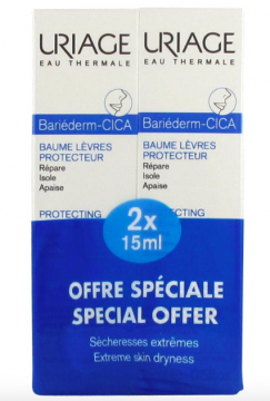 URIAGE - BARIEDERM - Cica baume l&egrave;vres protecteur lot de 2x15 ml