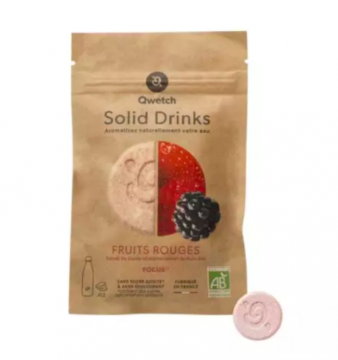 QWETCH - Solid Drinks Focus saveur fruits rouges 12 pastilles