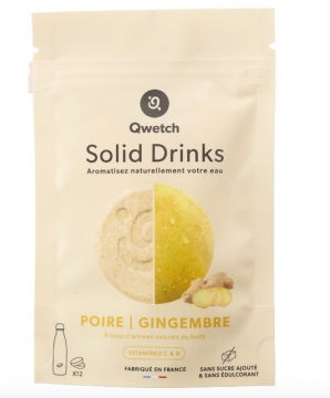QWETCH - Solid drinks poire gingembre x 12 pastilles