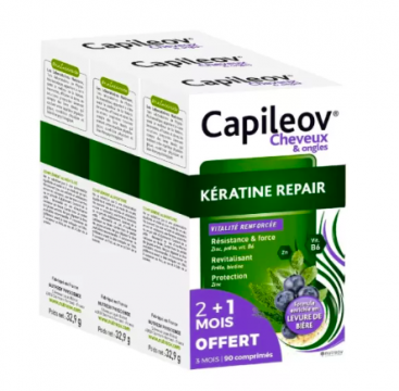 NUTREOV - CAPILEOV - Keratine repair 90 comprim&eacute;s