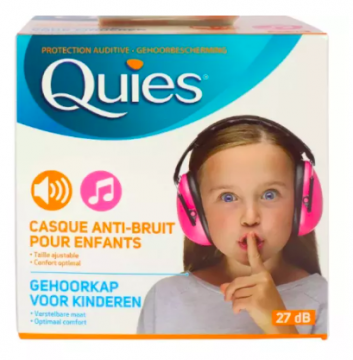 QUIES - Casque anti-bruit protection auditive enfants rose