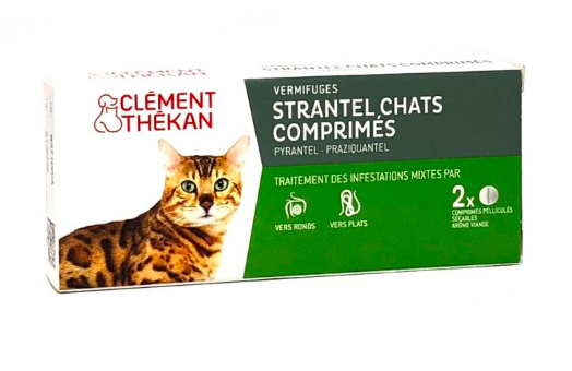 STRANTEL - Chats Vermifuges - 2 comprimés