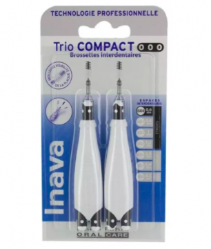 INAVA - TrioCompact Brossettes interdentaires espaces étroits (ISO 0/0/0) 6 brossettes