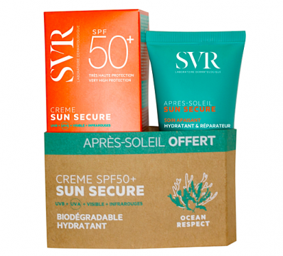 SVR - SUN SECURE cr&egrave;me SPF50+ 50ml & apr&egrave;s soleil 55ml