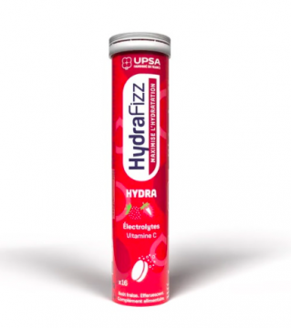 UPSA - Hydrafizz Hydra + Go&ucirc;t Fraise, 16 comprim&eacute;s &eacute;ffervescents + Go&ucirc;t fraise, 16 comprim&eacute;s &eacute;ffervescents