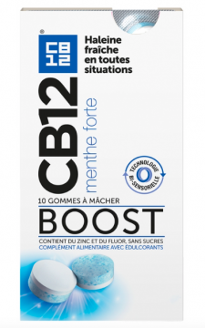 CB12 - Boost Strong Mint 10 gommes &agrave; m&acirc;cher