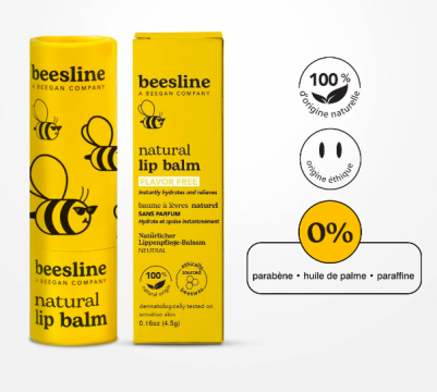 BEESLINE - Baume &agrave; l&egrave;vres naturel sans parfum 4.5g