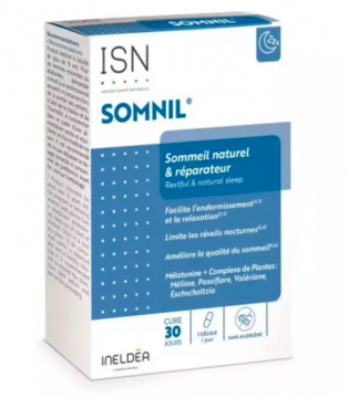 INELDEA - ISN - Somnil - Sommeil Naturel & R&eacute;parateur 30 g&eacute;lules