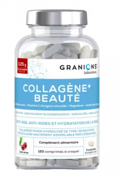 GRANIONS - Collag&egrave;ne+ Beaut&eacute; go&ucirc;t cerise 120 comprim&eacute;s