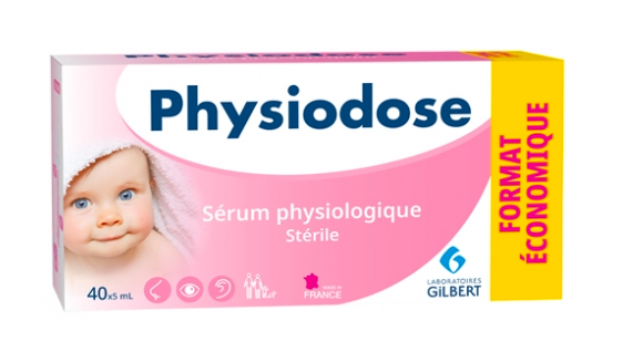 PHYSIODOSE - S&eacute;rum physiologique st&eacute;rile 40 unidoses de 5 ml