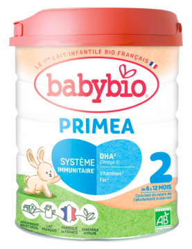 BABYBIO - PRIMEA - 2 au lait de fermes fran&ccedil;aises de 6 &agrave; 12 mois bio 800g