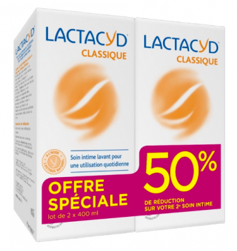 LACTACYD - Classique soin intime lavant lot de 2 x 400 ml