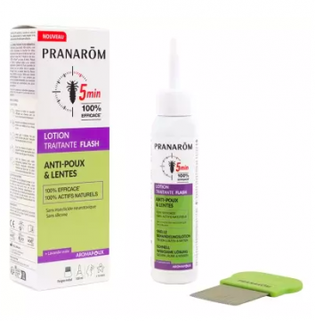 PRANAROM - AROMAPOUX - Lotion traitante flash anti-poux & lentes 100 ml