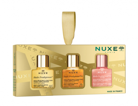NUXE - Coffret - Les 3 Prodigieux - Huile Prodigieuse 10ml + Huile Prodigieuse Or 10ml + Huile Prodigieuse Or Florale 10ml