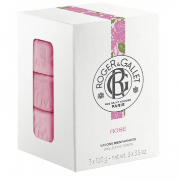 ROGER & GALLET - Rose 3 Savons Bienfaisants de 100 g