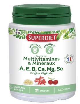 SUPERDIET - Multivitamines Minéraux 150 Gélules