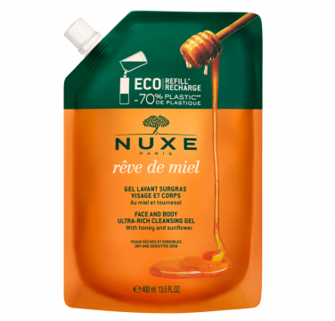 NUXE - R&ecirc;ve de Miel Gel Lavant Surgras &Eacute;co-Recharge 400 ml