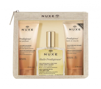 NUXE - TROUSSE - Huile Prodigieuse 100ml + Prodigieux Lait Parfum&eacute; 100ml + Prodigieux Huile de Douche 100ml Offerte