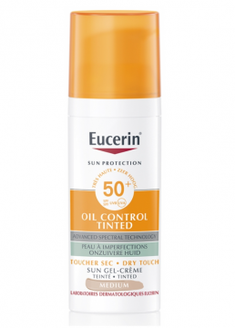 EUCERIN - Sun Protection - Oil Control Gel-Cr&egrave;me Teint&eacute;e M&eacute;dium SPF50+ 50 ml