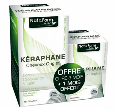 Nat&Form - Kéraphane Cure de 3 mois + 1 mois OFFERT
