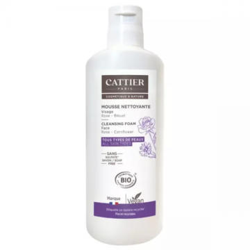 CATTIER - Nettoyant & D&eacute;maquillant Mousse Nettoyante visage Bio 150ml