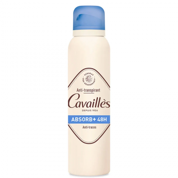 CAVAILLÈS - Déodorant Spray Anti-Transpirant Anti-Traces Absorb+ 48H 150ml