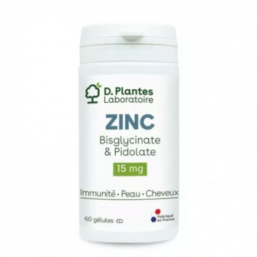 D PLANTES - Zinc Bisglycinate et Pidolate 15mg 60 gélules