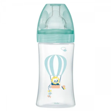 DODIE - Biberon 2 sens T&eacute;tine Anti Colique 3 vitesses 0-6 mois Lapin et Renard 270ml